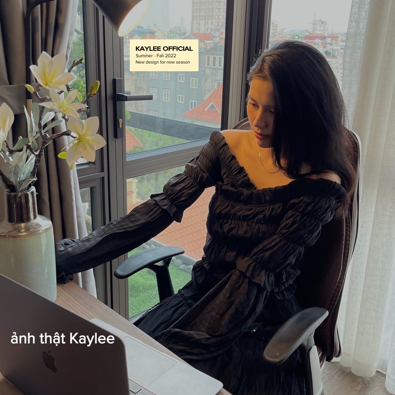 Áo Trễ Vai Chun Dài Tay Form Đẹp Hàng QC Chất Dày Dặn kèm ảnh thật Kaylee