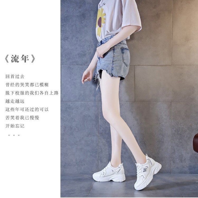 Giày Thể Thao Nữ Độn Đế 7 Phân Tăng Chiều Cao Hình Chữ M