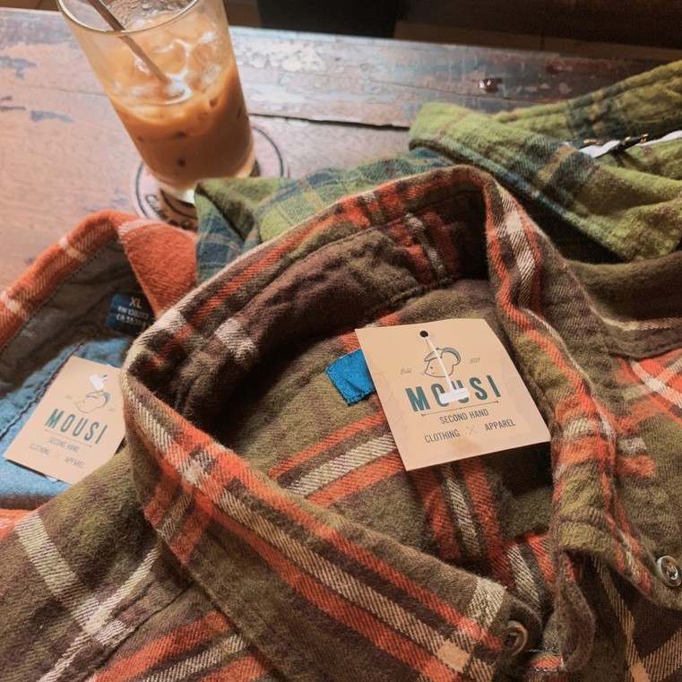 Áo sơ mi caro - flannel secondhand - inbox chọn mẫu - - vintage, cổ điển - Mousi 2hand