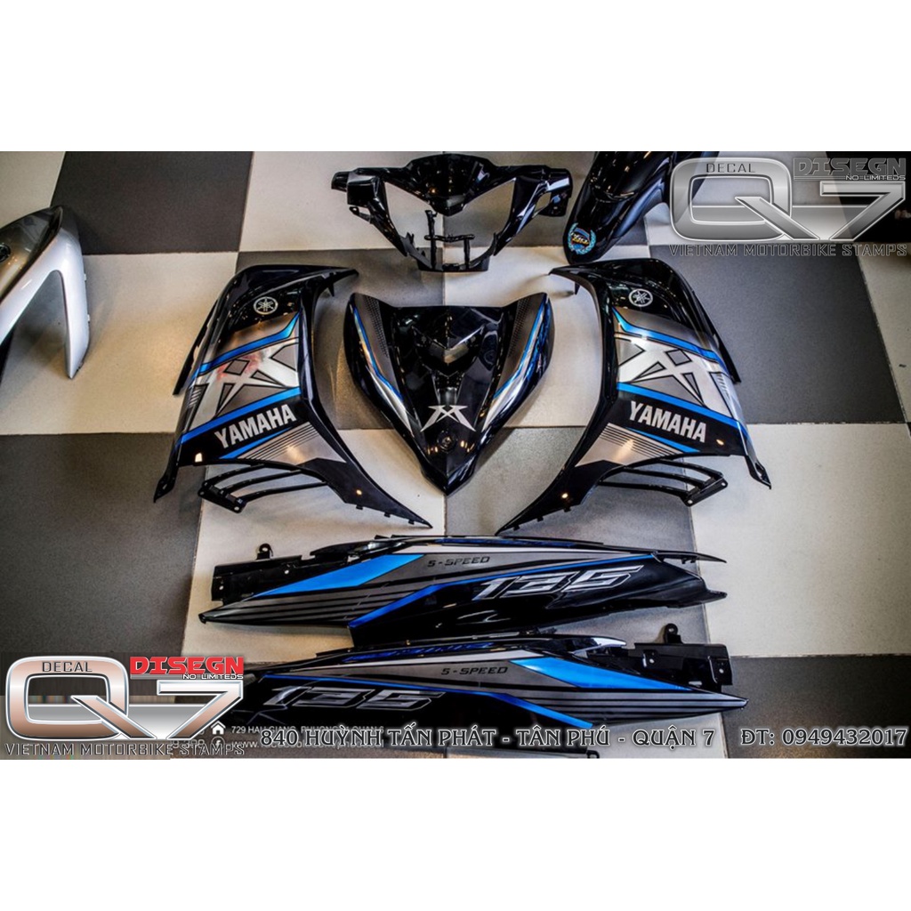 TEM RỜI EXCITER 2011 MX XANH ĐEN