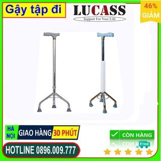Gậy Tập Đi 3,4 Chân Lucass Gậy Chống Người Già (Tăng Giảm chiều cao)
