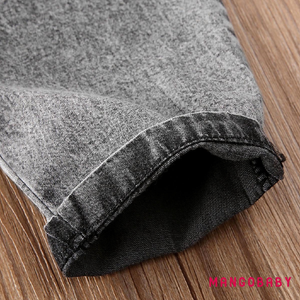 Bộ Áo Liền Quần Denim Cho Trẻ Sơ Sinh