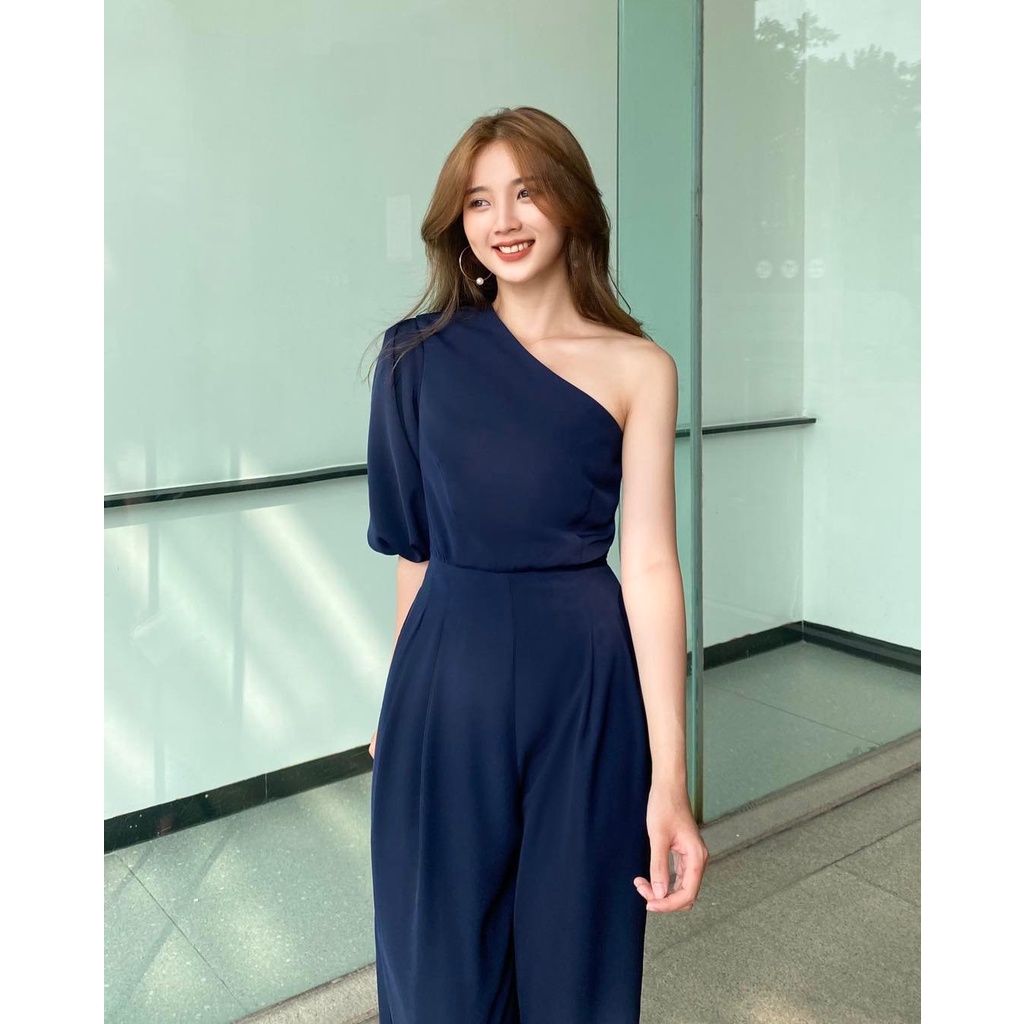 FEMEI Jumpsuit một vai tay lỡ PINK JUMP ( Navy)