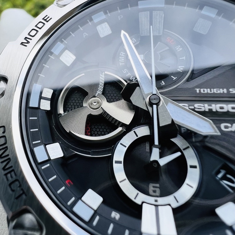 Đồng hồ G-steel nam GST-B100-1A kết nối bluetooth x pin năng lượng ánh sáng chính hãng new fullbox bảo hành 5 năm