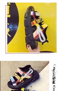 (order) Sandal Ulzzang đế độn 5cm mix Hologram