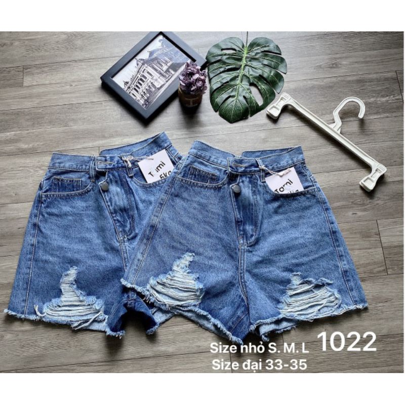 [Mã FAMAYWA giảm 10K đơn 50K] Quần Short Jeans Nữ Nút Kiểu Size nhỏ đến 35 MS 1022 | BigBuy360 - bigbuy360.vn