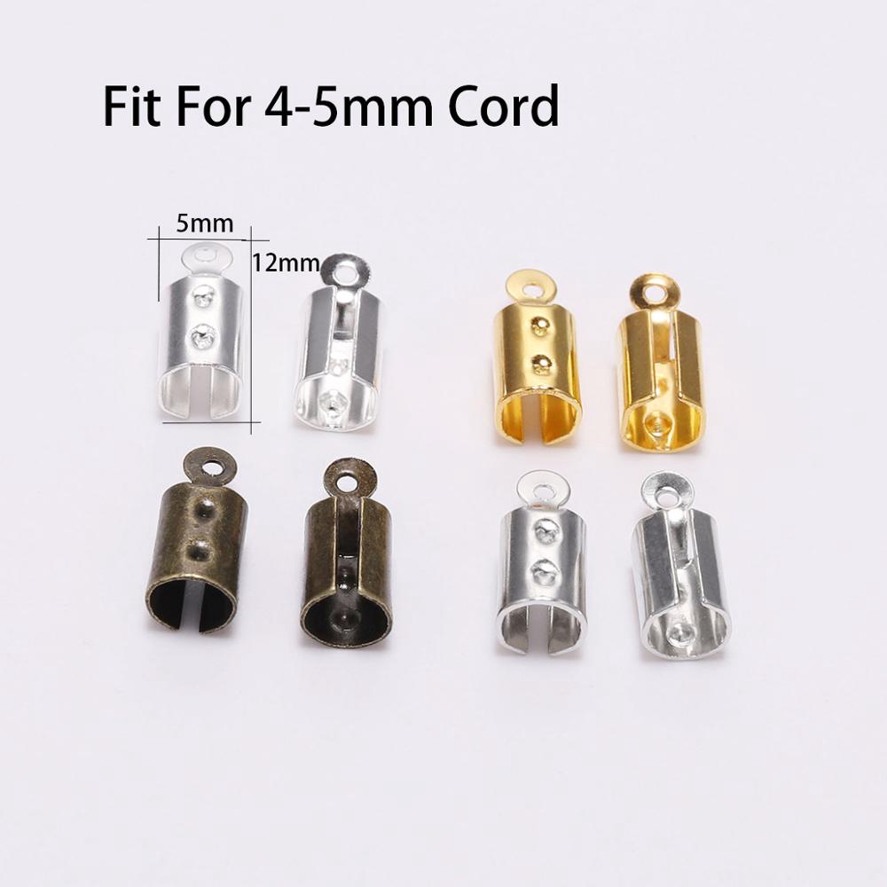 Set 100 đầu nối dây da ST.KUNKKA 5x12mm dành cho làm vòng đeo tay trang sức DIY