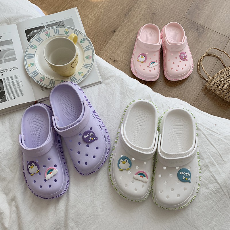 DÉP CROSS ULZZANG VIỀN CHỮ ÊM CHÂN KÈM STICKER