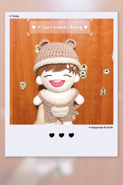 Set Yếm + nón cho doll 10cm,15cm,20cm