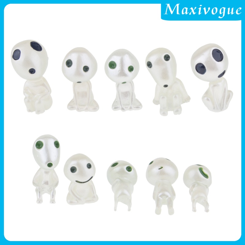 Set 10 mô hình yêu tinh cây mini màu dạ quang độc đáo