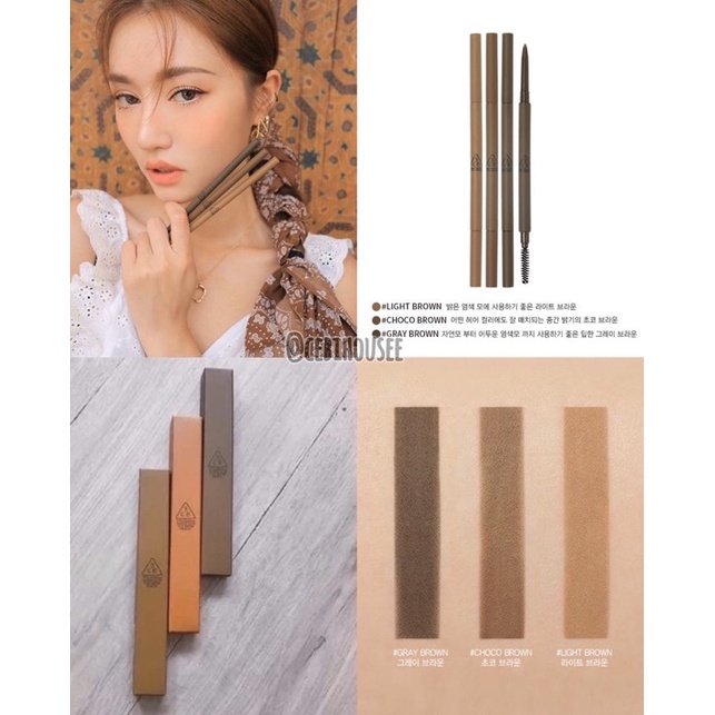 [TRẢ ORDER] Kẻ mày 3.CE SUPER SLIM EYE BROW PENCIL giá sale 70%