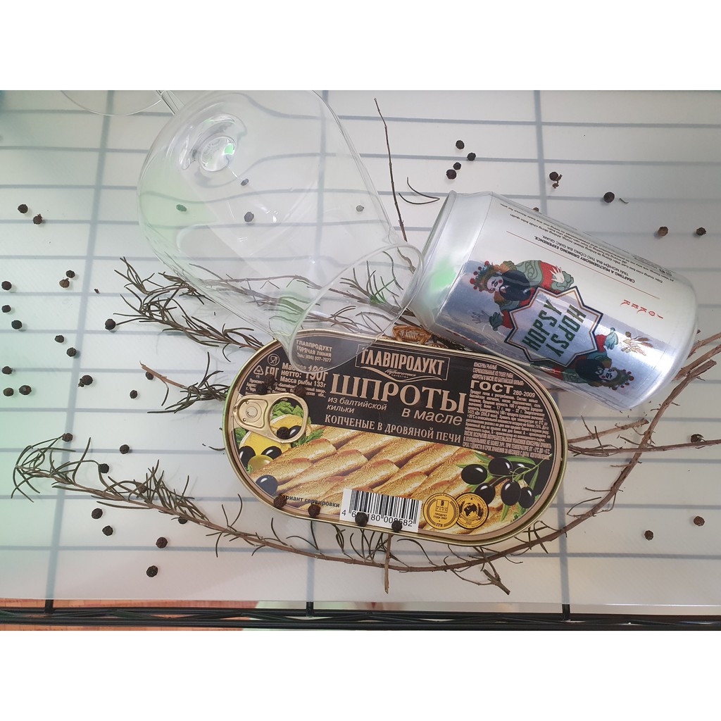 Cá trích xông khói Baltic ngâm dầu oliu 190g (Hàng  Nga)