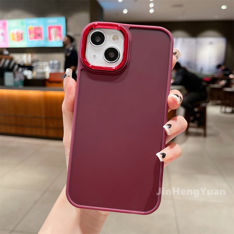 Ốp Điện Thoại Acrylic Nhám Trong Mờ Chống Sốc Chống Nhòe Cho IPhone 14 13 11 12 Pro Max 14plus X Xs XR 7 8 Plus