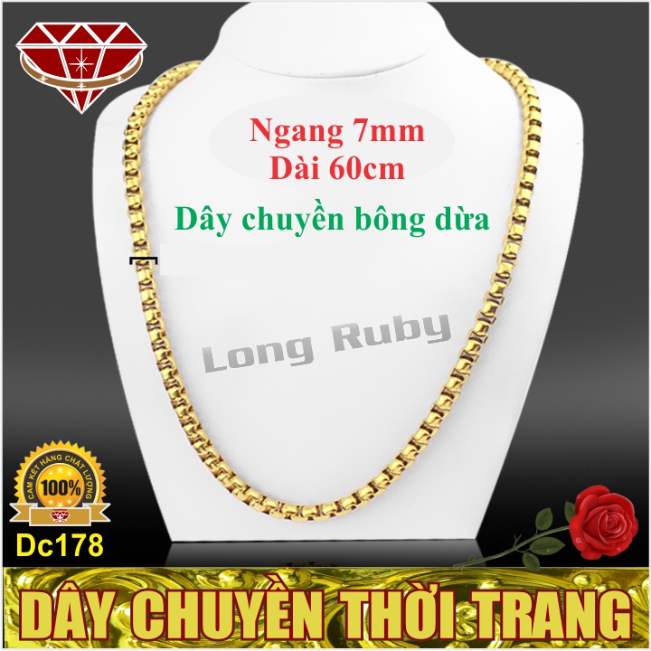 Dây Chuyền Nam Cao Cấp | Dây Chuyền Bông Dừa Nam - Dc178
