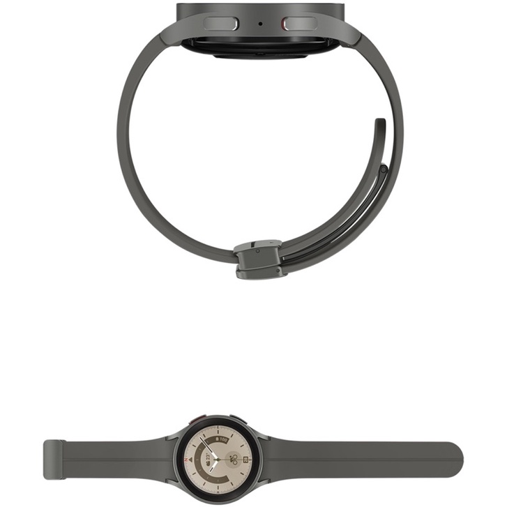 Chính hãng-không hộp-Dây silicone khoá titan thay thế cho đồng hồ Galaxy watch 4-4 Classic-5-5 Pro