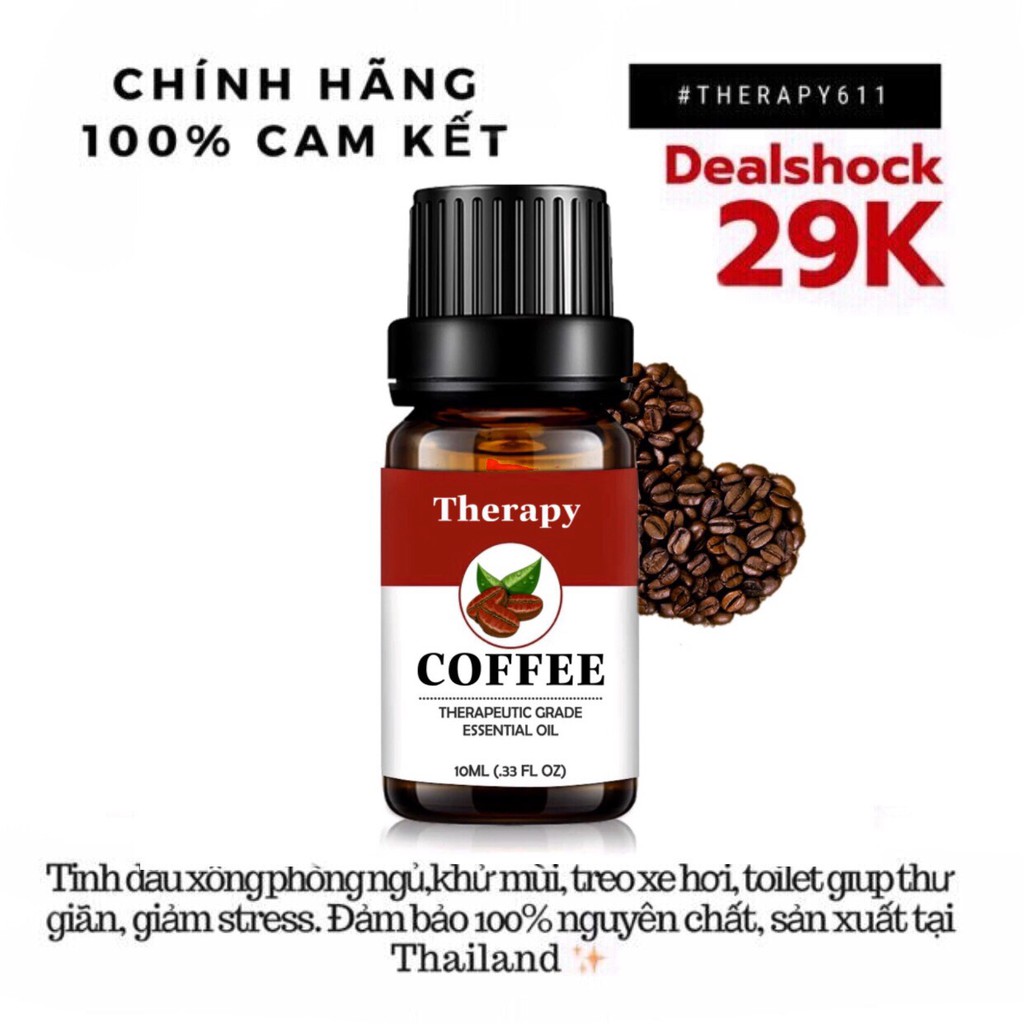 [HOT] ♘ Tinh Dầu Nguyên Chất Coffee THERAPY 10ml ♘ [MUA NGAY]