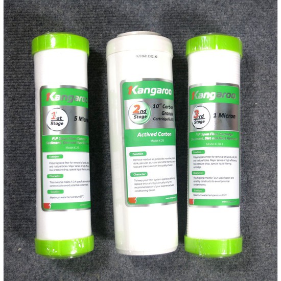 Bộ 3 lõi lọc nước Kangaroo ( Lõi 1,2,3)-Gía xả kho