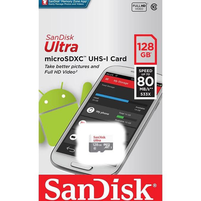 Thẻ Nhớ Micro Sdxc Wlp 976 Sandisk 128gb Ultra 80mb / S Uhs-1 +