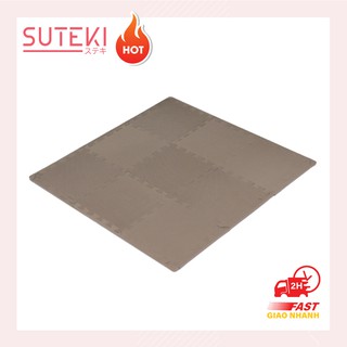Set 9 Tấm Thảm Xốp Ghép Lót Sàn EVA Suteki Cho Bé Màu Beige - KT 30x30x1.2cm