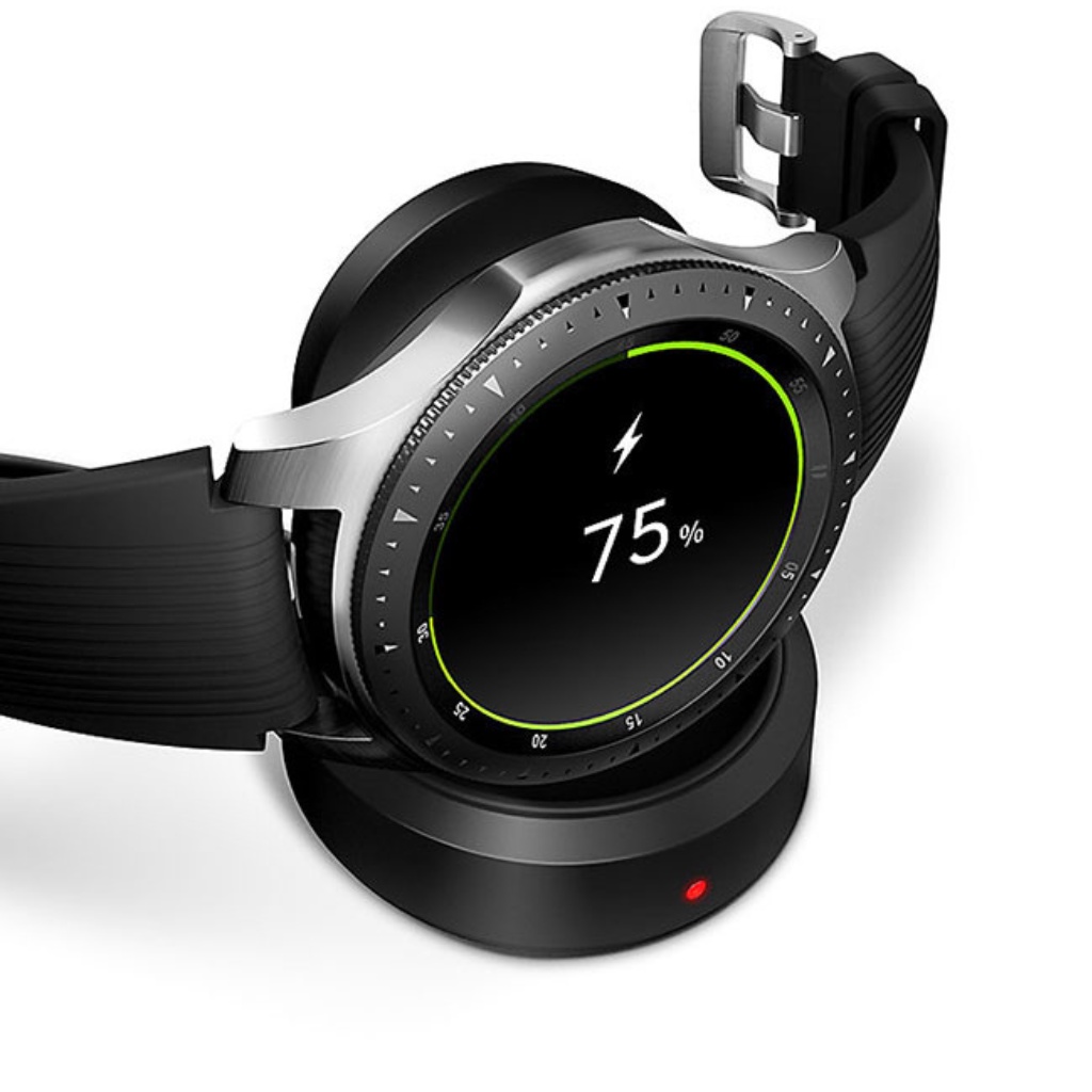Đế Sạc Đồng Hồ Samsung Gear S3/ S4/ Galaxy Watch 42mm/ 46mm ✅Thiết Kế Đứng ✅Sạc Không Dây Chính Hãng
