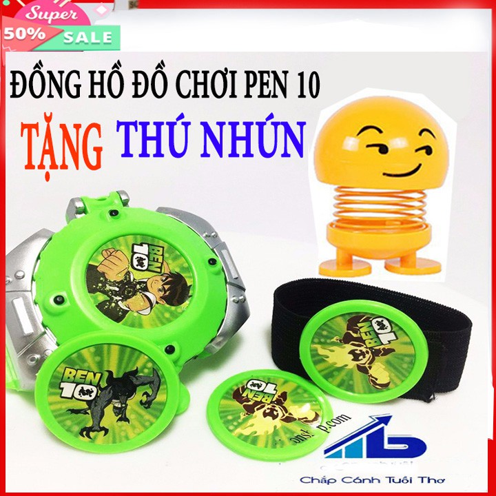 Mua 1 tặng 1 Đồng hồ pen 10 trẻ em TẶNG thú nhún lò xo