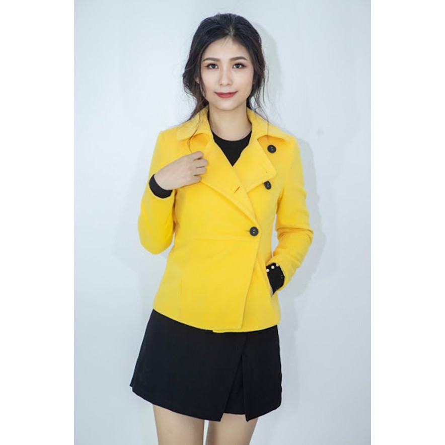 Áo dạ Zenic dáng ngắn khuy lệch 63429 | BigBuy360 - bigbuy360.vn