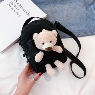 Túi Đeo Chéo Teddy 2 Ngăn Siêu Cute