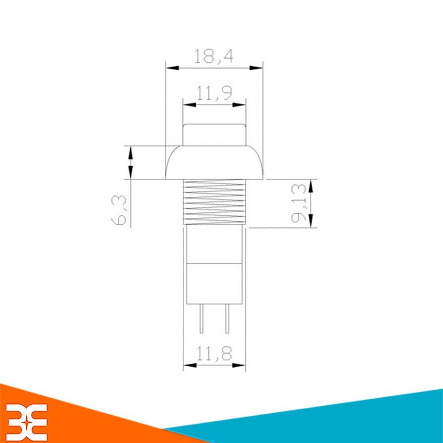 Nút Nhấn Đề 3A-250VAC Giữ Trạng Thái