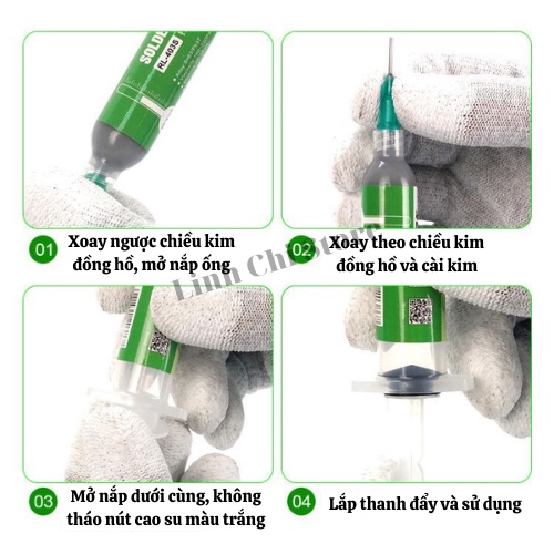 Thiếc hàn xi lanh chì hàn ống tiêm Relife 138°C 183°C 227°C