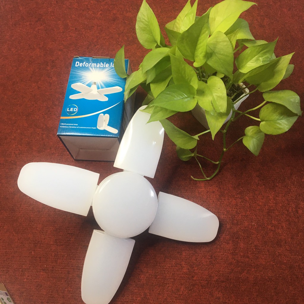 Bóng đèn led 60W 4+1 cánh quạt siêu sáng Đuôi E27 siêu tiết kiệm điện