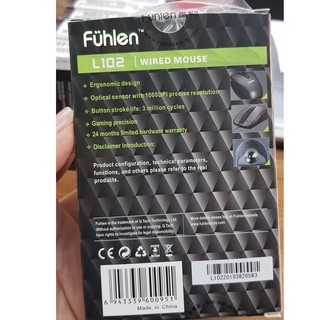 Chuột máy tính Fuhlen L102 ( Đen - Chính Hãng)