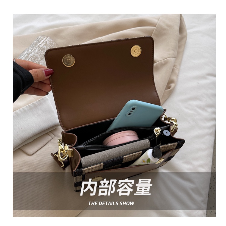 Túi nữ thời trang họa tiết ô vuông dây to- MA335