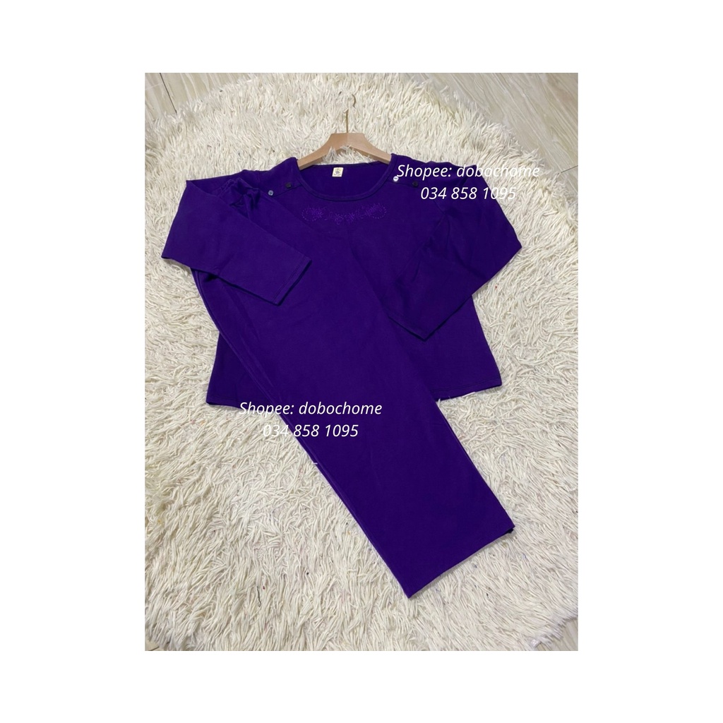 Đồ Bộ Thu Đông Trung Niên Quần Áo Dài Tay Quần Áo Người Già Cho Mẹ Cho Bà