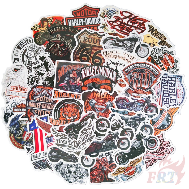 Set 50 sticker dán trang trí thủ công hình hoạt hình phong cách Hip hop Series 03