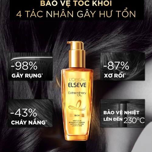 Dầu Dưỡng Tóc LOreal - L'Oréal Paris Tinh Dầu Hoa Tự Nhiên Elseve Extraordinary Oil 100ml