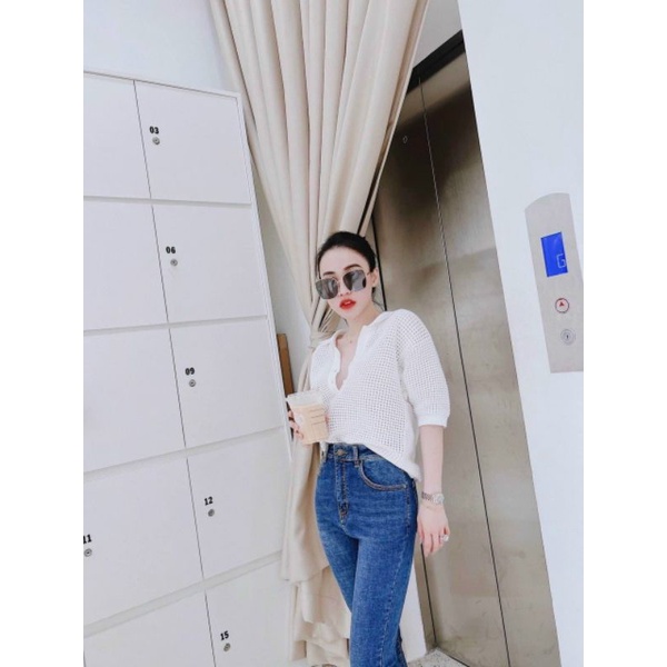 Áo len mtg trắng hàng QCCC