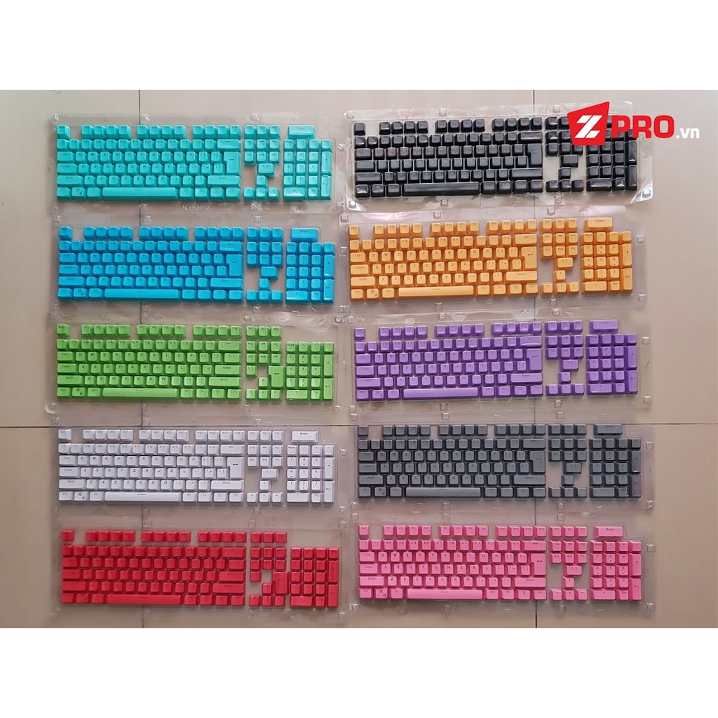 Nút Keycap PBT Xuyên Led 104 Phím cho Bàn phím cơ các màu dailyphukien