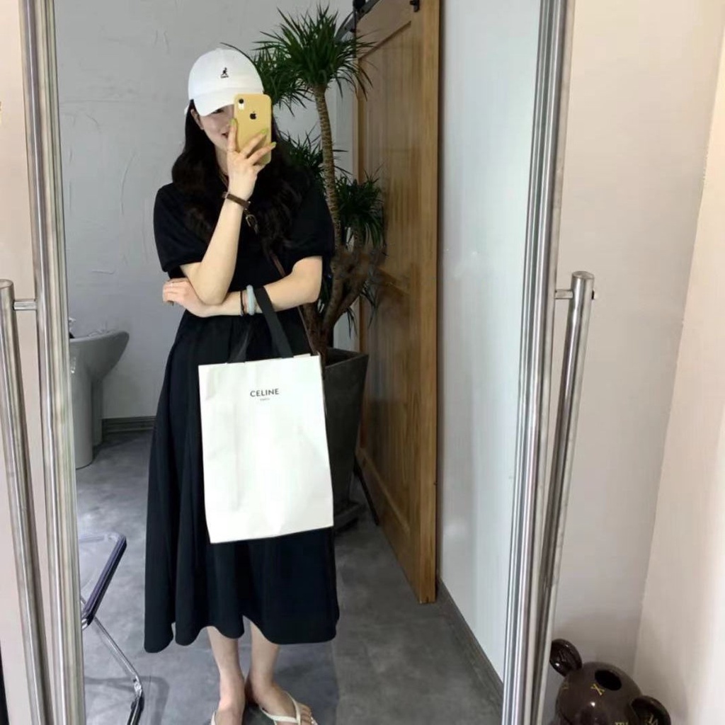 Đầm Polo Dáng Dài Tay Phồng Thời Trang Mùa Hè Cho Nữ