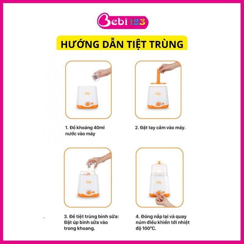 (Bảo hành 12 tháng) Máy hâm sữa tiệt trùng 2 bình cổ rộng Fatz Baby Duo 1 cho bé