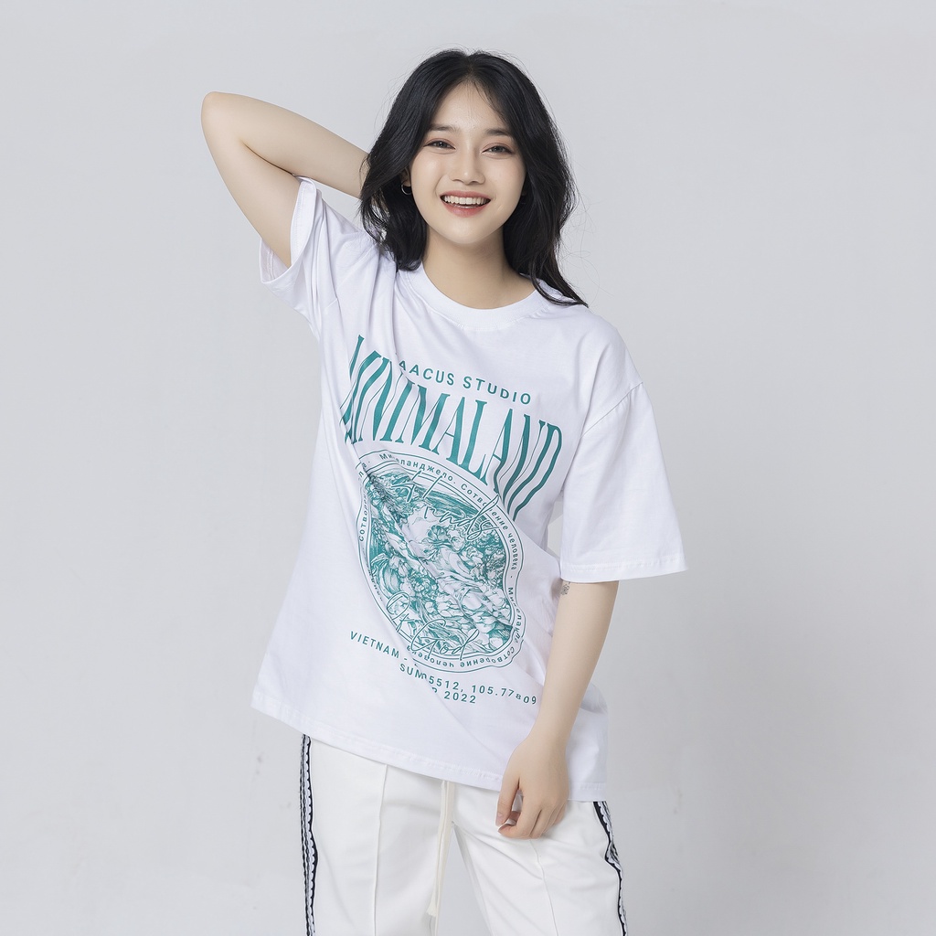 Áo thun Minimaland  PATOMI.STUDIO , Áo thun unisex nam nữ form rộng oversize chất liệu 100% Cotton
