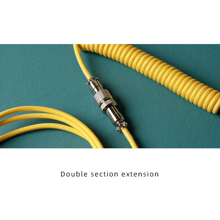 Dây Cáp Bàn Phím Cơ Cable Custom Type C to USB bọc dù nhiều màu