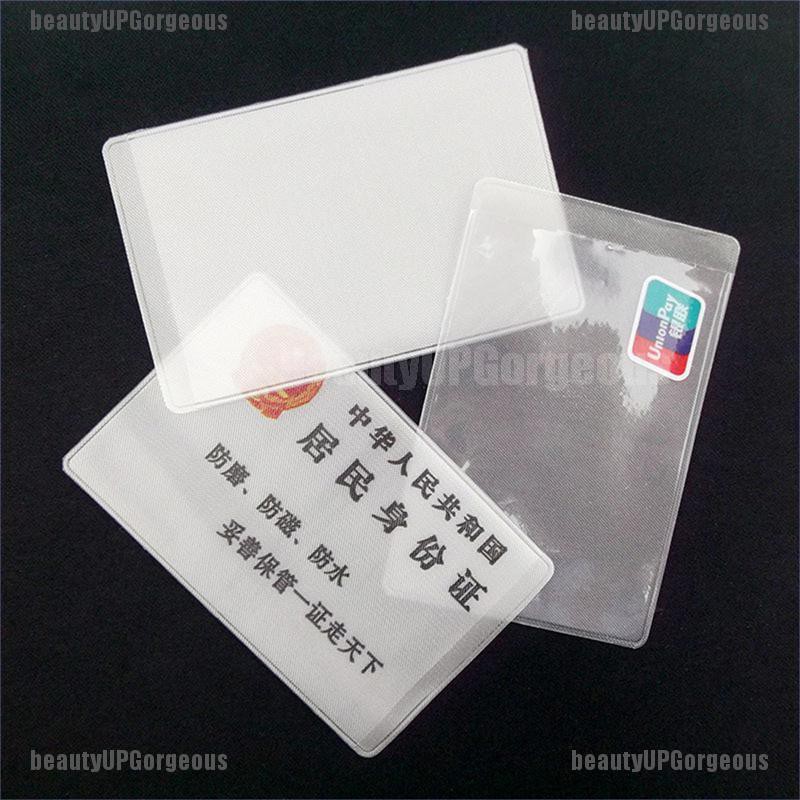 Set 10 bao đựng thẻ ID/danh thiếp bằng PVC trong suốt tiện dụng