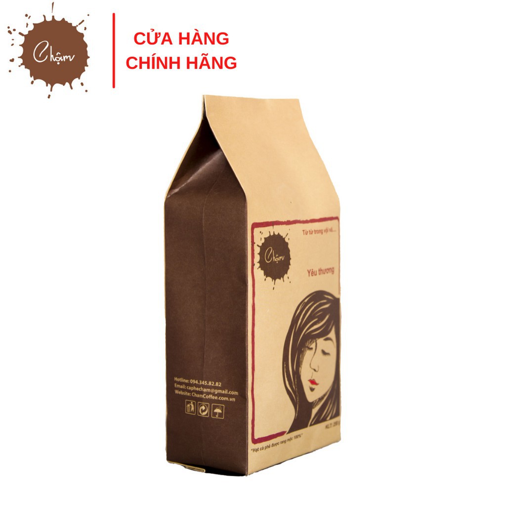[G01] Combo 1kg cà phê nguyên chất rang mộc Chậm Coffee – Yêu Thương 250g (tùy chọn phin) S031