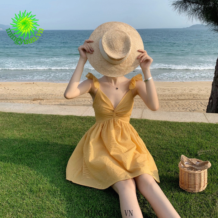 Đầm Đi Biển Kiểu Dáng Nhẹ Nhàng Thanh Lịch Cho Nữ