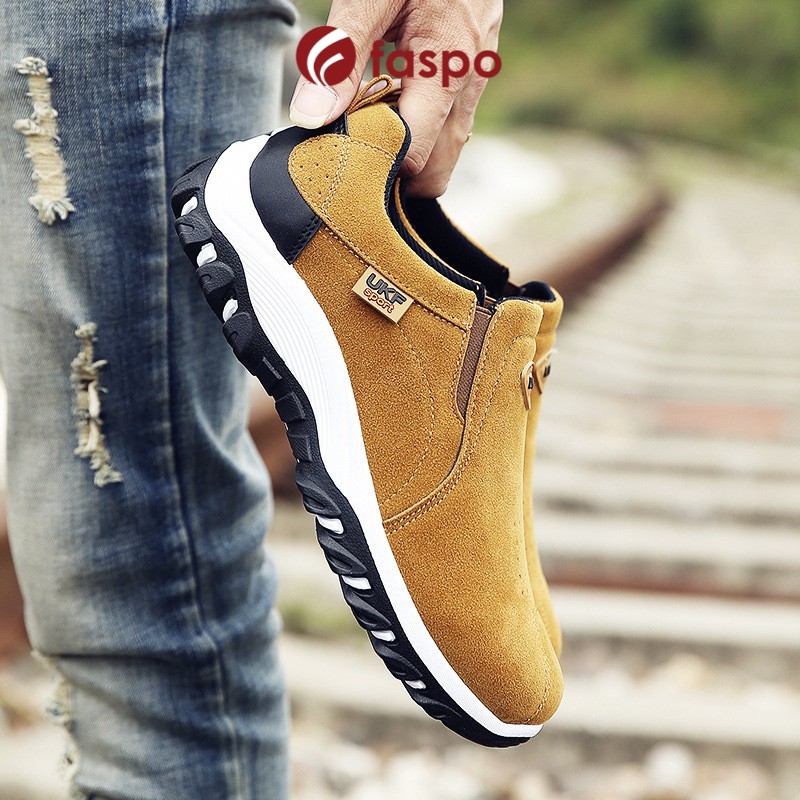 Giày lười phong cách thể thao nam loại cao cấp FASPO 009 (Màu Vàng) | BigBuy360 - bigbuy360.vn