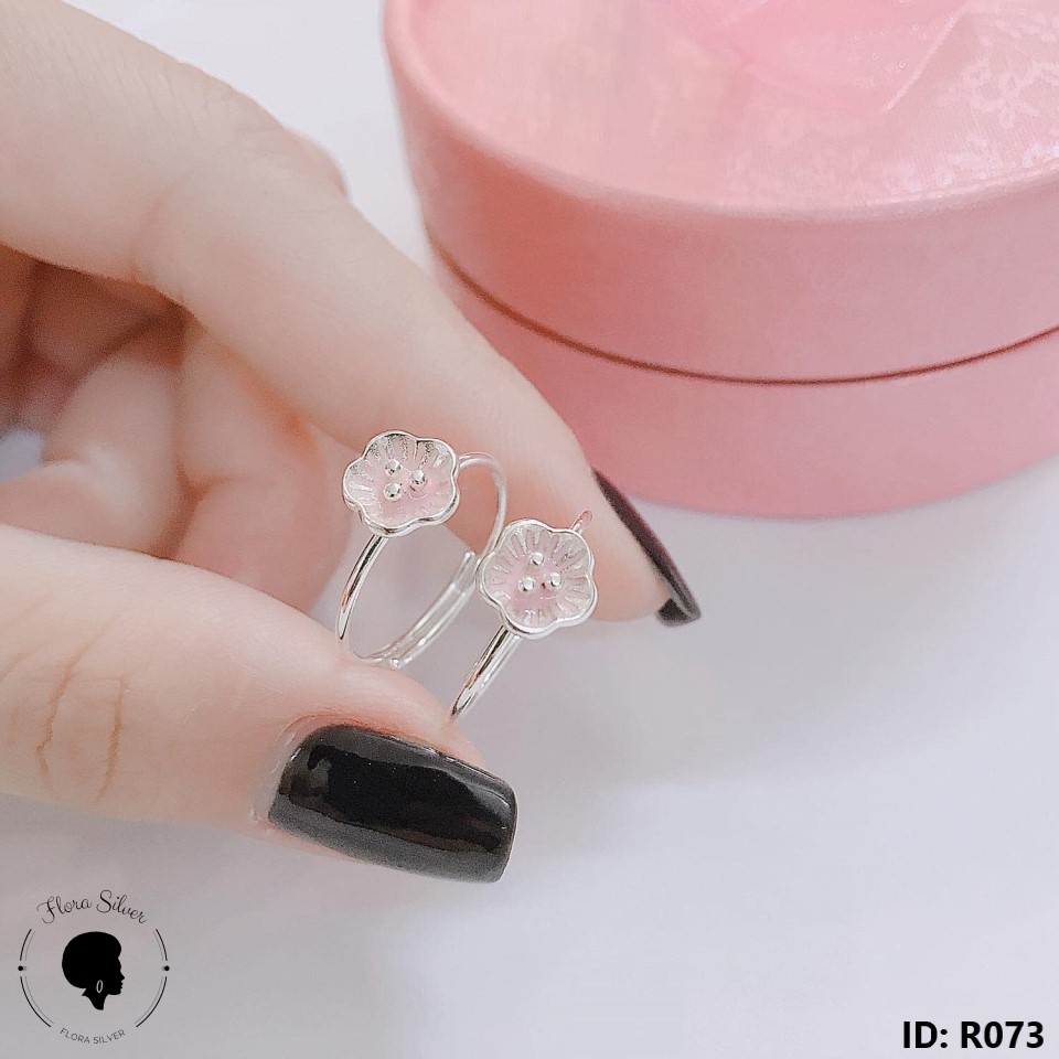 Nhẫn bạc hoa anh đào FLORA R073