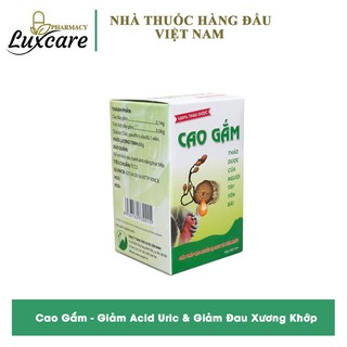 Viên Uống Cao Gắm - Hỗ Trợ Giảm Acid Uric & Giảm Đau Xương Khớp Do Gout