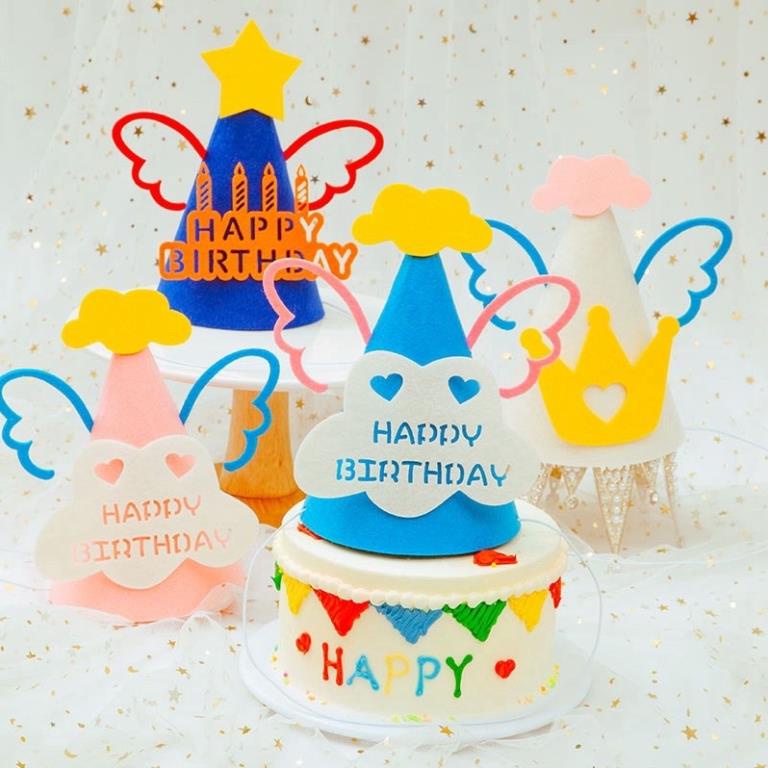[ MẪU MỚI] Mũ sinh nhật 3D phong cách Hàn Quốc, trang trí sinh nhật siêu hot