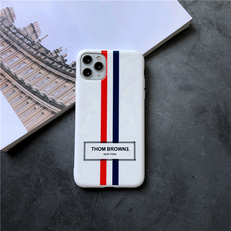 Ốp điện thoại mềm/cứng in chữ THOM BROWNE NEW YORK thời trang cho iPhone 6Plus 6S Plus 7Plus 8Plus X XR XS Max 11ProMax