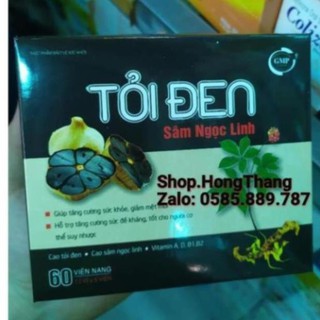Tỏi Đen Sâm Ngọc Linh hộp 60 viên nang mềm bồi bổ cơ thể, giảm mỡ trong máu, bảo vệ tim mạch, chống laoc hóa da